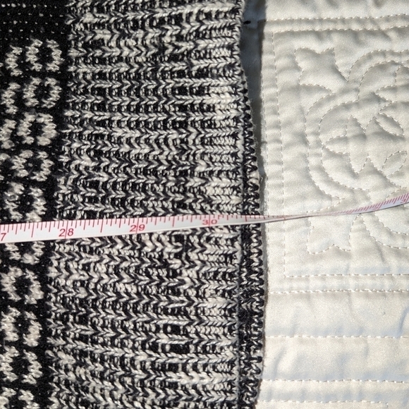 Urban OUTFITTERS Black & White Cotton Open Front Long Lined Knit Cardigan XS - Picture 9 of 13